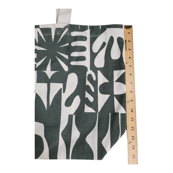 Vuori Canvas Tote Bag‎ Green White Abstract Print Gym Beach Travel Carryall - Picture 5 of 8